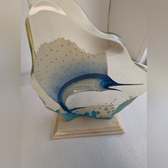 Acrylic Art Sculptures Marlin Fish Set of 2 Ocean Marine Life Home Decor N-2 - Picture 5 of 14